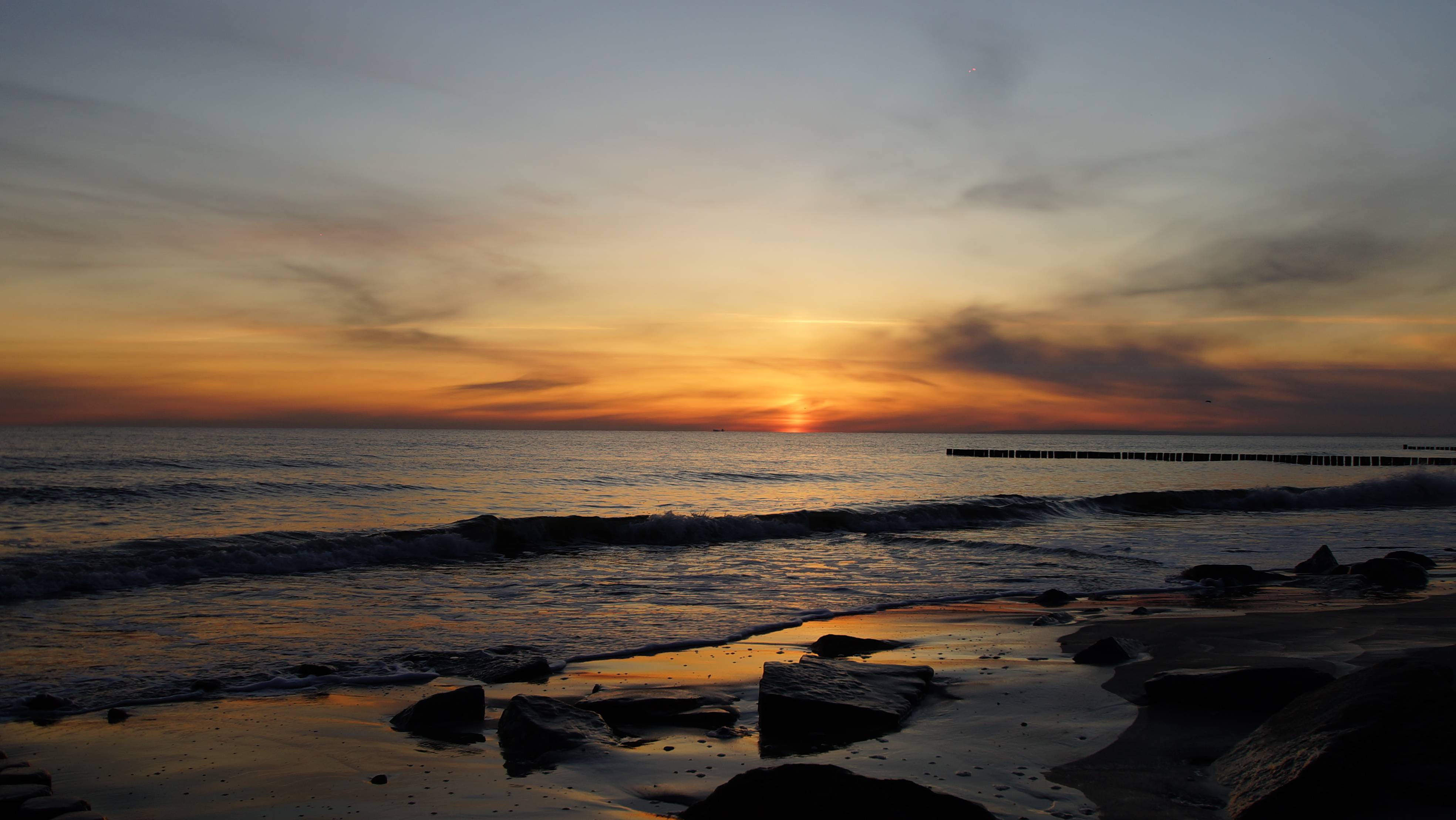 Sonnenuntergang am Ostseestrand